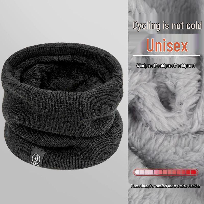 Women's Winter Knitted Neck Warmer: Versatile, Windproof, Fleece-Lined Pullover for Cycling & Cold Weather.
