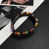 Европейский и американский браслет из натурального агата и кожи с бусинами для мужчин
