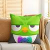 DDUOLINGO LOGO Cushion Cover Silky Short Plush Invisible Zipper Dustproof Sofa Pillow Case For Home Decor