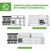 Wooden Chicken Coop with Nesting Box, Slide-Out Tray, Perches, for 2-4 Chickens, 100 x 86 x 100cm