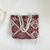 Женская сумка-тоут в этническом стиле большой вместимости 2024: Трендовая сумка через плечо для студентов