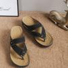 Large-sized Flip-flops Summer Hollowed-out Beach Shoes Casual Wedge Heel Flip-flops