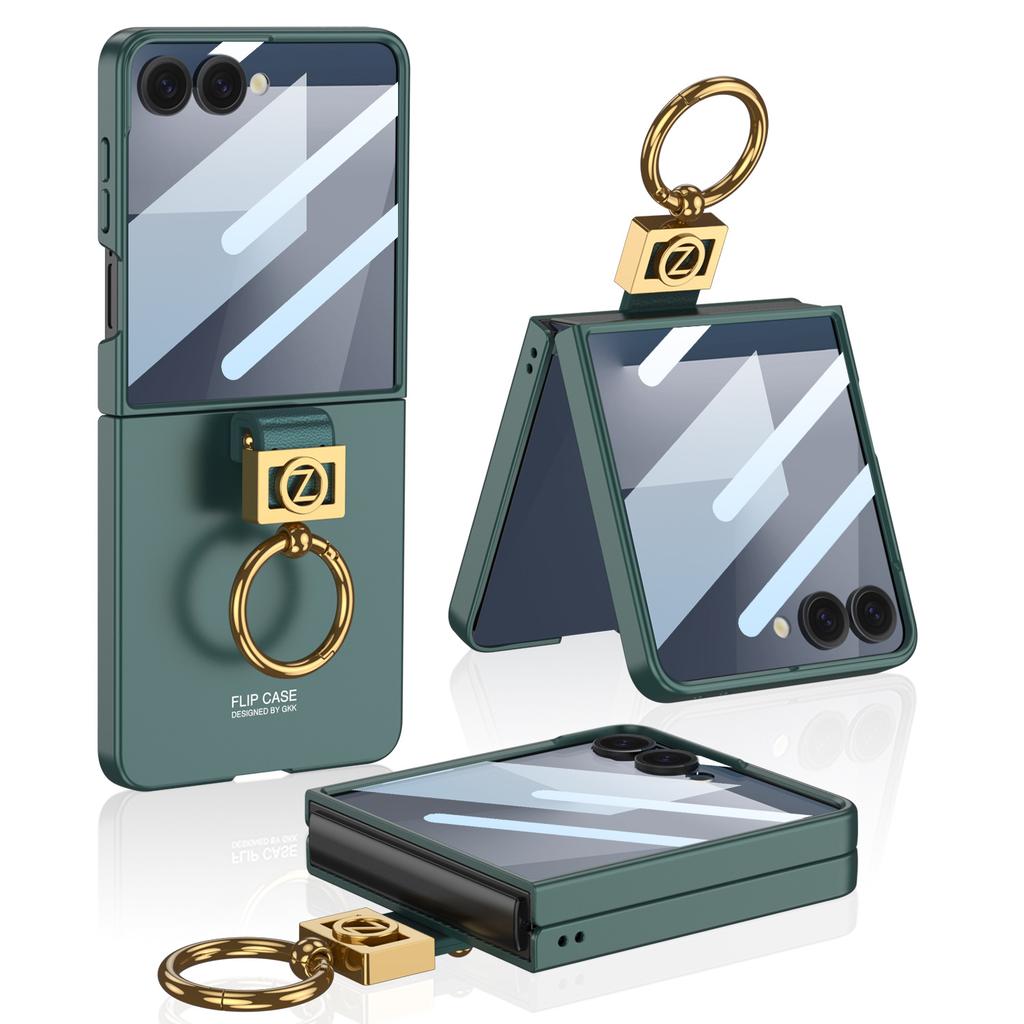 Samsung Z Flip7 Mobile Phone Case Ultra Thin Full Enclosure Film Integrated Z Ring Folding Mobile Phone Protection Case