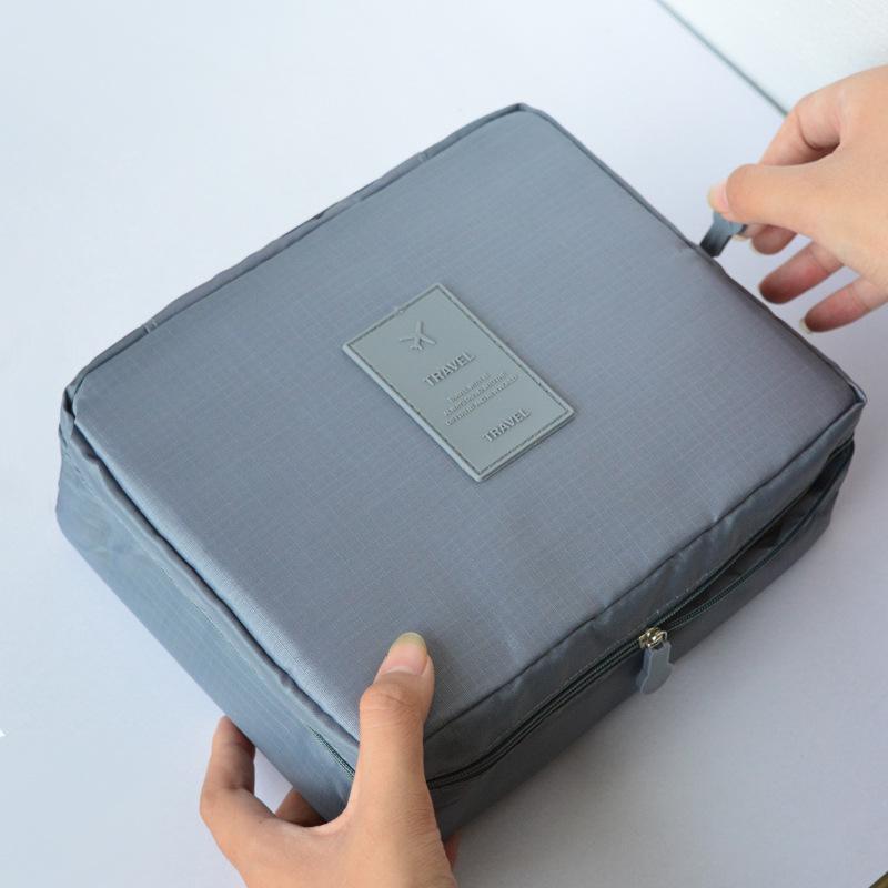 Женская большая водонепроницаемая двухслойная косметичка из ткани Оксфорд для путешествий