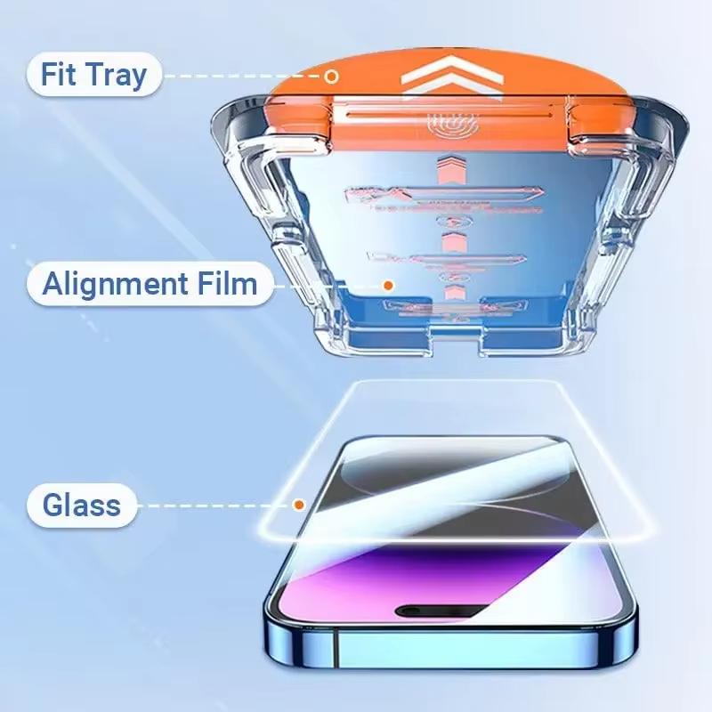 5Pcs Oleophobic Coating Dust Free Easy Install Screen Protector For iPhone 16 17 Pro Max 15 14 11 13 12 16e XS XR 7 8 Plus Glass