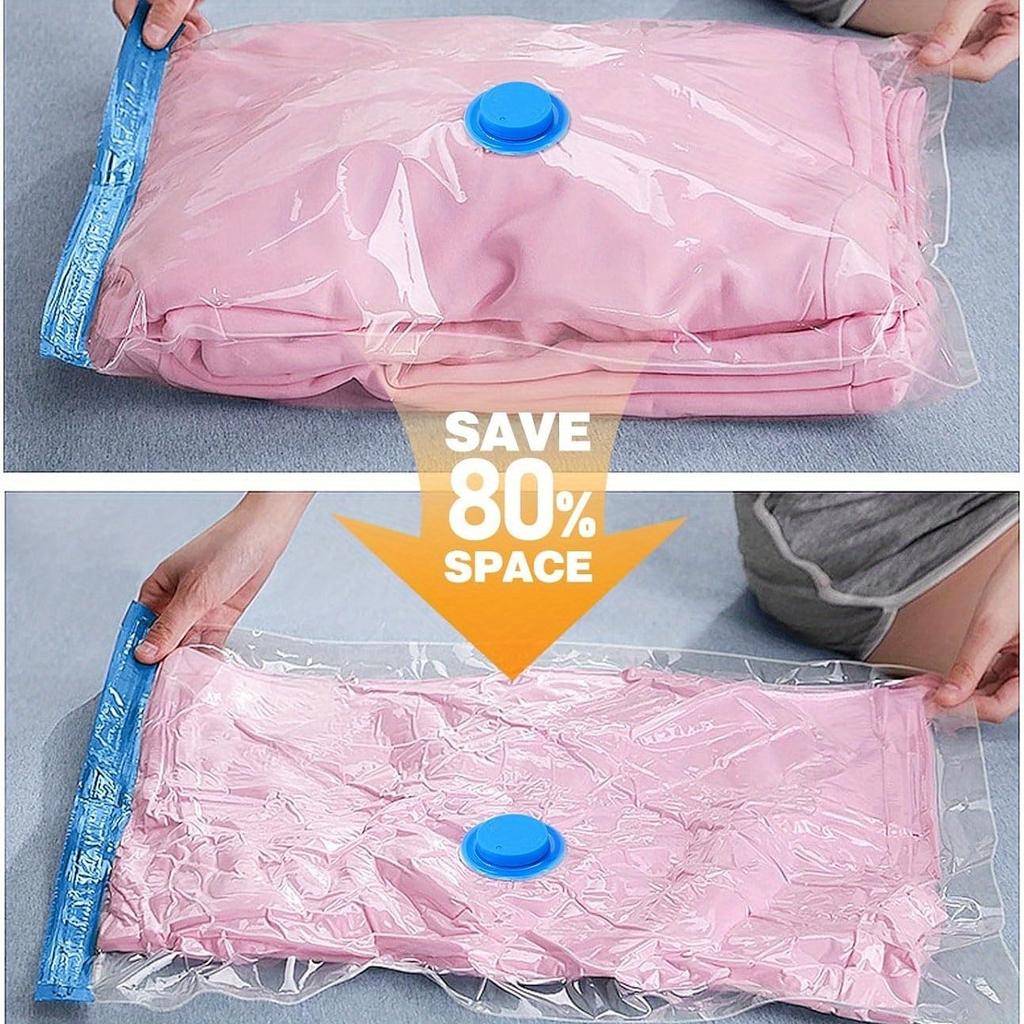 11/4pcs Vacuum Compression Bags with Hand Pump,For Bedding & Clothes - Vacuum Bag For Mattress, Travel Bags,Clothes Storagse Bag