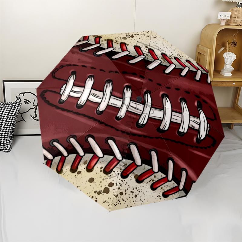American football Theme Automatic Umbrella, Lightweight & Portable, 8 Rib, Perfect for Outdoor Travel, Birthdays, Christmas, Gifts.