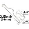 Valance Clips 12pcs 2.5" Clear Plastic Hidden Retainer Holder tallation Bracket for 2inch Horizontal Wood and Faux Wood Blinds with a 2-1/2" (64mm)