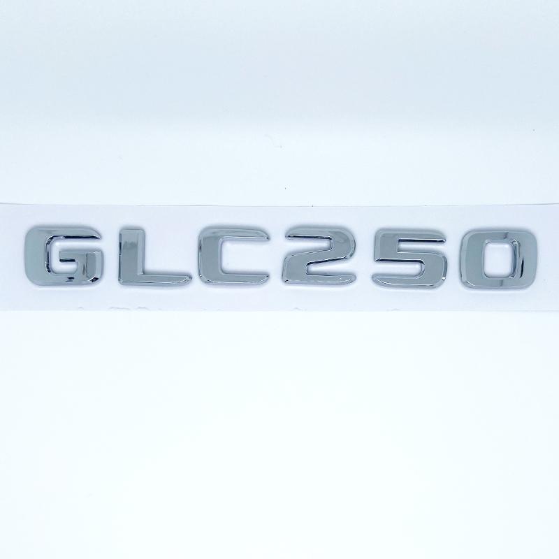 HUUML1 3D ABS Chrome Black Letters GLC260 GLC300 GLC350 GLC220d GLC350e 4Matic Emblem for Benz GLC X253 Car Trunk Logo Sticker
