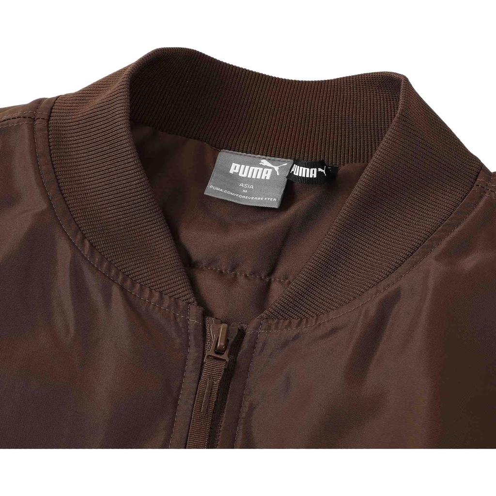 Puma Solid Color Zipper Pilot Baseball Collar Long Sleeve Jacket Men Jackets Brown 685352-65