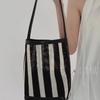 Контрастная полосатая сумка-ведро на подмышку женская 2025 новая корейская версия трендовая модная сумка через плечо большой вместимости универсальная женская сумка