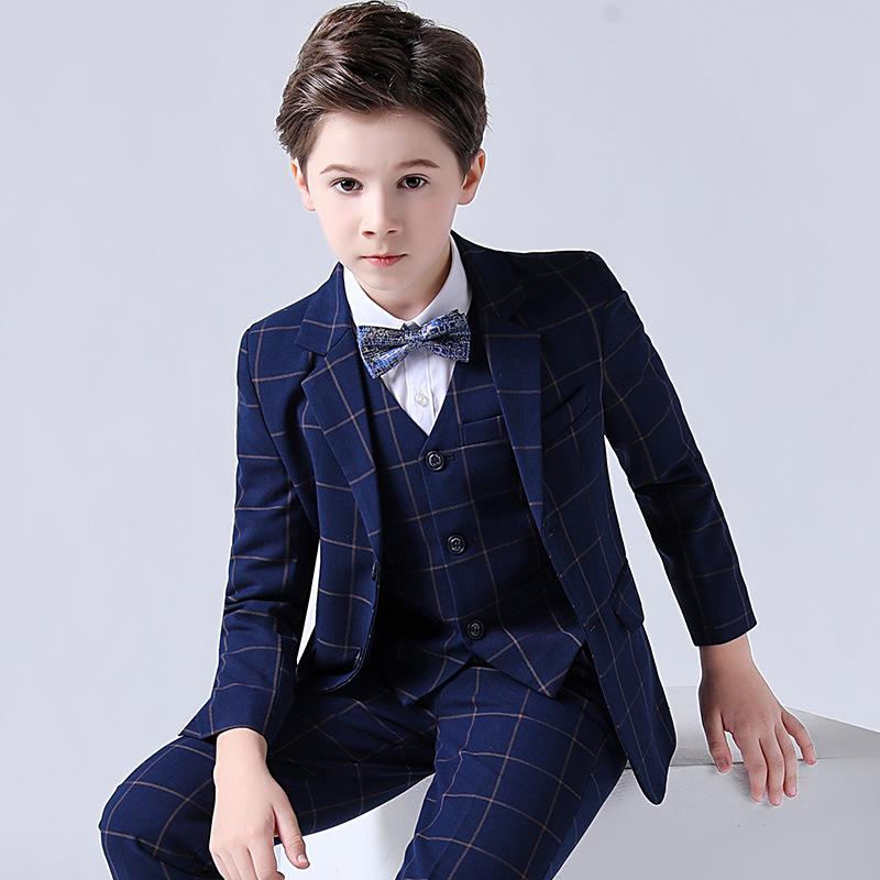 Boys Suit Wedding Teenager Kids Children Photograph Blazer Evening Party Performance Costume