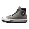 All Star Толстая подошва Звезда На щиколотке Нескользящие Водонепроницаемые Высокие Кеды для скейтборда Унисекс Серебристо-серые A05575C