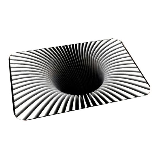 3D Ковер с оптической иллюзией, Реалистичный рисунок ямы, Напольный коврик, Впитывающий, Нескользящая основа, Коврик для двери