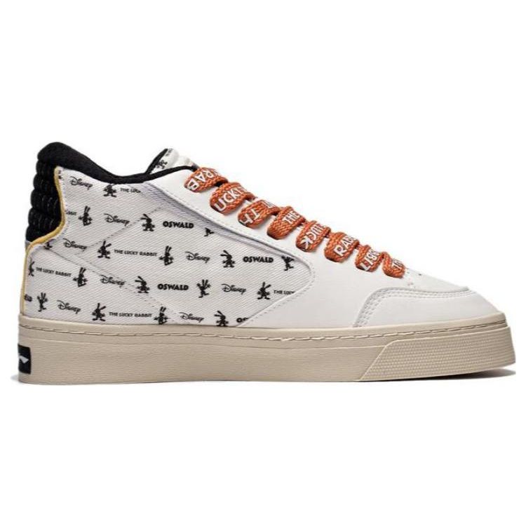 Кроссовки Li Ning We Wu 180 прочные дышащие средней высоты для скейтбординга, мужские кроссовки белого и черного цвета AECT019-1
