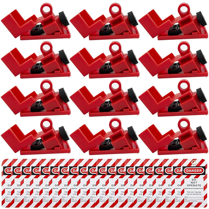 SAFBY Circuit Breaker Lockout Device - Lockout Tagout Kit 20 PCS Breakers Lockout Universal Electrical for Loto Station Lock Out Tag Out Set(20 pcs