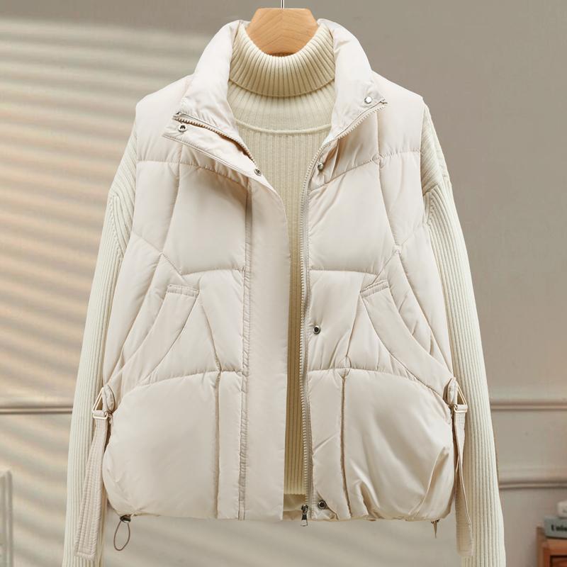 Модный зимний короткий жилет для женщин, толстая теплая парка без рукавов для женщин.