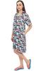 Light Green Architect Print Women's Sleepshirt Night Dress With Pockets -