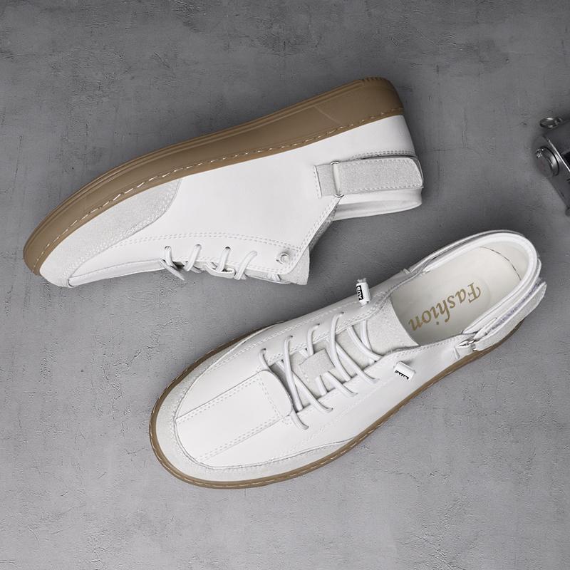 Модная Высококачественная Мужская Повседневная Обувь Мужская Удобная Обувь для Ходьбы Мужская Школьная Обувь из Натуральной Кожи Модные Мужские Удобные Кроссовки