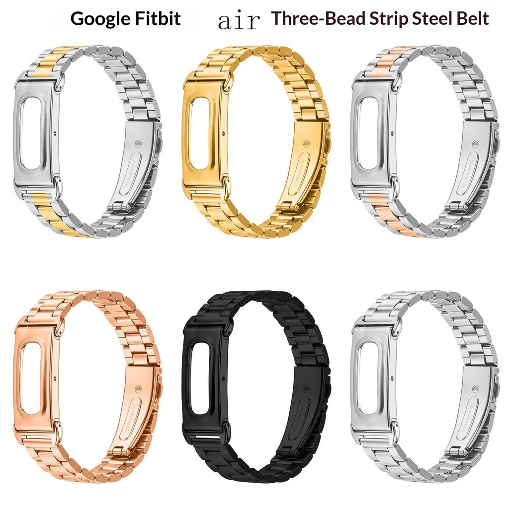 For Google Fitbit Air Adjustable Clasp Buckle Watch Strap Stainless Steel Band Loop Watch Strap Sweatproof Watches Wristband