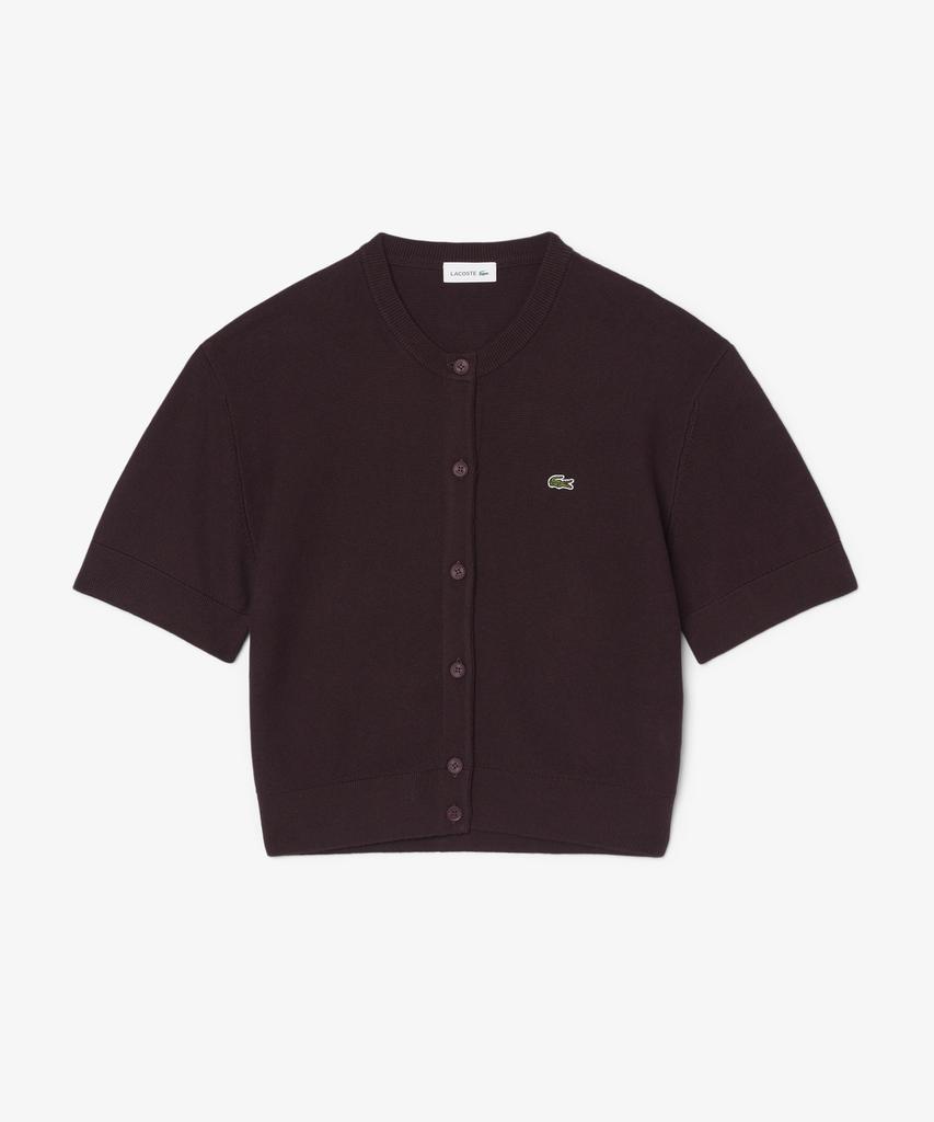 Lacoste Women'S Lynx Lynx Short Sleeve Cardigan Af8244-56N 3Ke