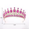 European and American Water Diamond Bride's Crown Hair Accessory Luxurious Wedding Court Baroque Gemstone Crown