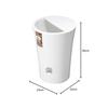 Shinki Gosei Tombow Unido Kakus Trash Can, Hides Trash, 7.3 Liters, White, 22cm Wide x 22cm Deep x 30cm High, with Lid, C-30, Made in Japan