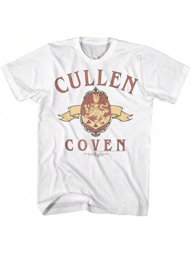 Twilight Cullen Coven Preppy Peripheral Pattern Printing Summer Luxury Brand Cotton unisex's And Wounisex's T-Shirt Short Sleeve