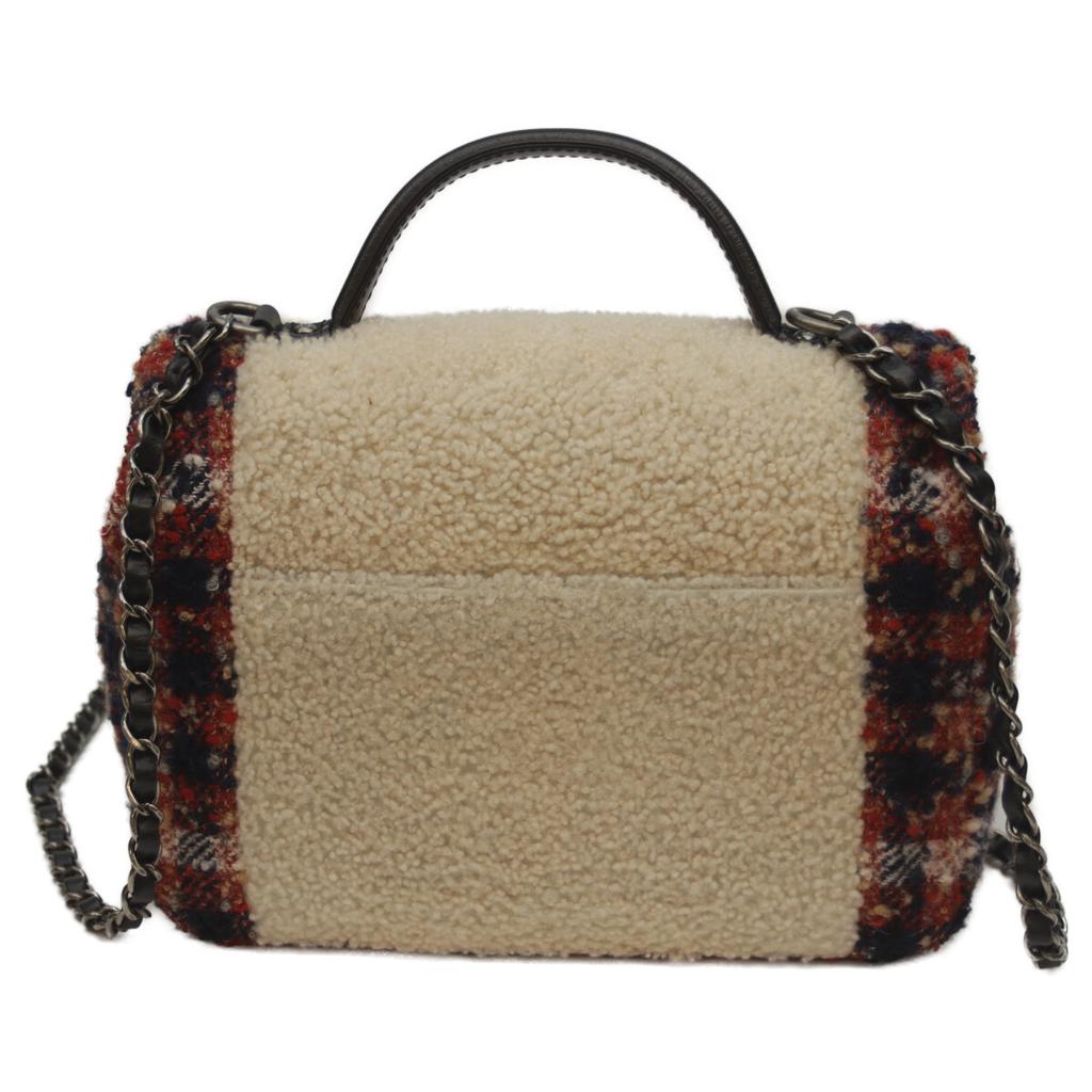 CHANEL 24th series A57214 Top handle Tweet single flap shoulder bag Shoulder bag Ivory/Red/NavyUsed