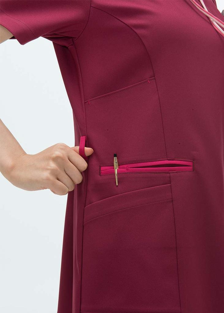 Medical Uniform Nagaileben Hybrid Tunic Coral Pink Women's ML-1142(S)