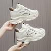 Fashion Women Retro Lace-up Sneakers Four Season New Comfortable Increased Casual Sport Shoes High Quality Wear-resistant Training Shoes