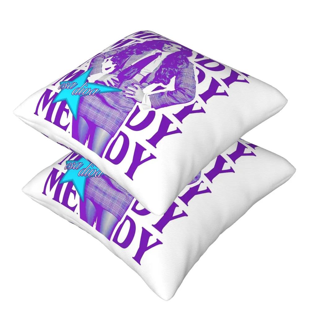 Melody Esa Diva Spain Eurovision Merch 2 Pcs Square Pillowcase Pillow Cover Cushion Decor Comfort Throw Pillow For Home Bedroom