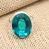 Indicolite Tourmaline Gemstone Handmade Jewelry 925 Sterling Silver Ring