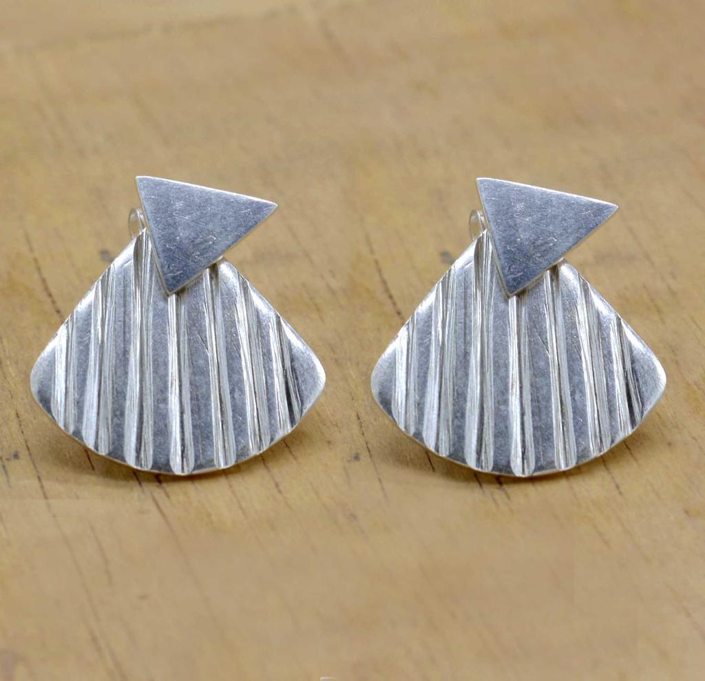 Серьги-жакеты из стерлингового серебра 925 пробы, серьги-гвоздики ручной работы спереди и сзади, подарок для нее