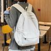Japanese Solid Color Corduroy Schoolbag For Girls College Students, Simple And Versatile Casual Backpack For Girls, High School Backpack