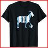 Goat 10 Funny Football Soccer Black Cotton Tshirt S5xl