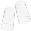 2 Pcs Shade House Decorations for Home Household Holder Transparent Glass Dome Cover High Borosilicate Hurricane