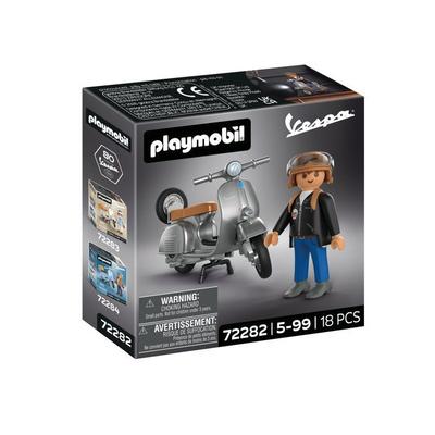 PLAYMOBIL 72282 Vespa 80ème Anniversaire : Style Original, 18 Pièces, Adulte, Kidulte, Classic Cars, Dès 14 Ans