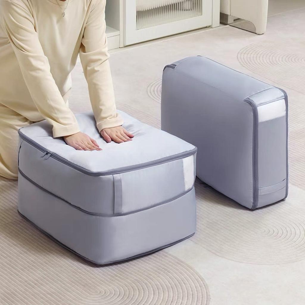 Large Comforter Storage Bag Functional Quilt Storage Bag with Carry Handles Space Saving Quilt Containers