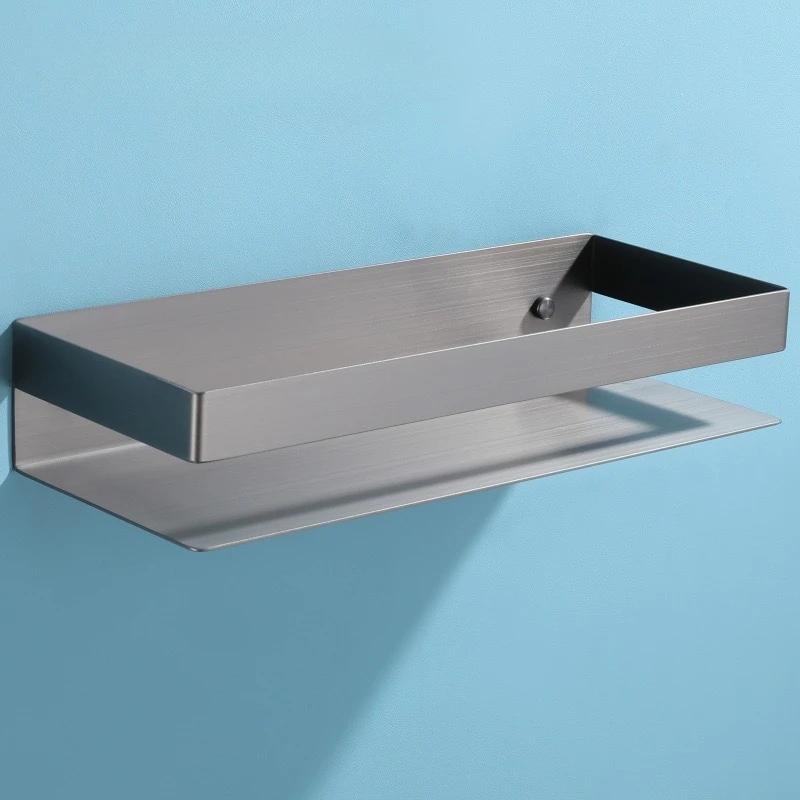 Полка для ванной комнаты без сверления, органайзер для косметики, полка для хранения шампуня, стеллаж для хранения на кухне, органайзер для ванной комнаты, аксессуары