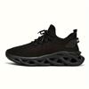 PLUS SIZE Mens Fashion Sneakers - Solid Woven Knit, Blade Design, Ultra-Breathable & Non-Slip - Soft Sole, Comfortable Casual Shoes for All-Day Wear
