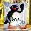 1pc Pingu2 Theme Blanket - Digital Print, Polyester, Cozy for All Seasons, Perfect for Outdoor, and Travel