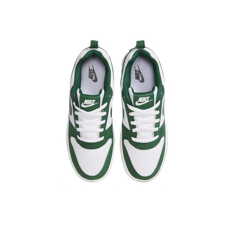 Nike Court Borough Низкие Модные Универсальные Нескользящие Прочные Низкие Детские Повседневные Кроссовки Детские кроссовки Белый Зеленый FM3440-131
