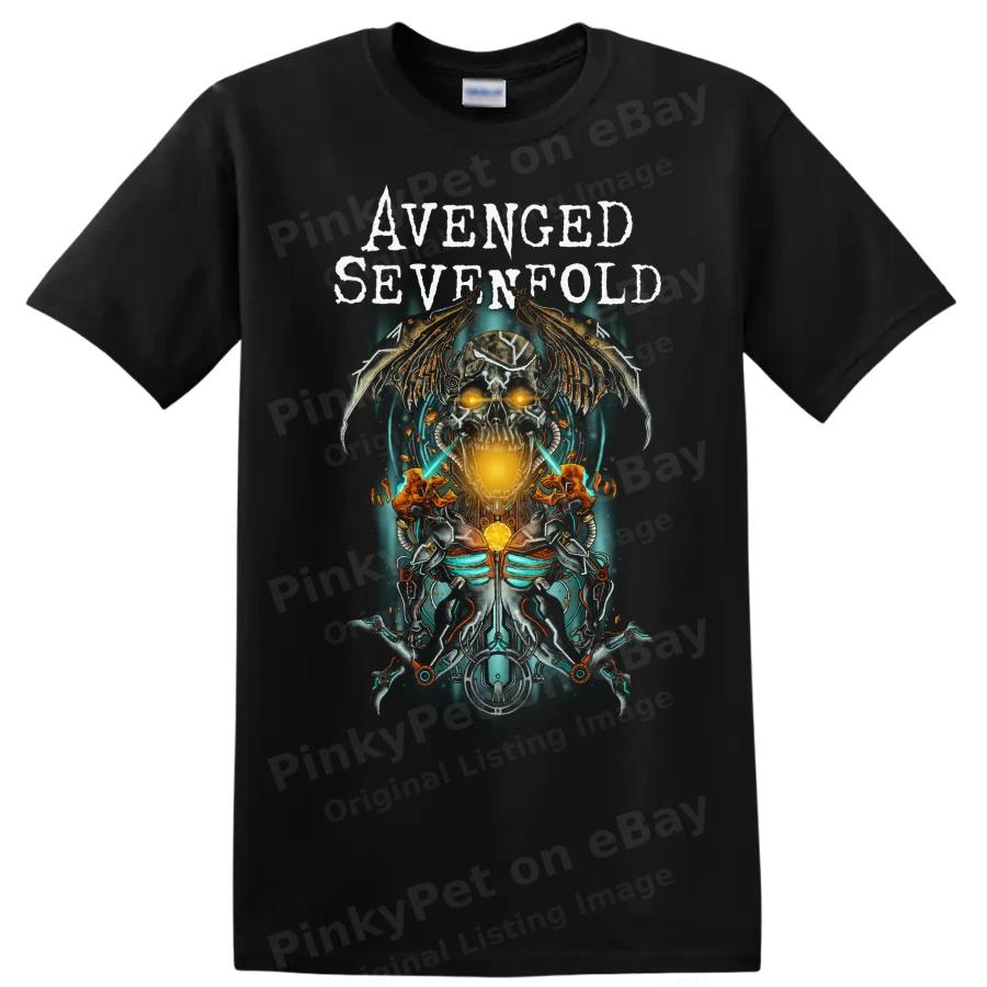 Avenged Sevenfold Рок Металл Череп Крылья Футболка Громкий Графический Футболка Группы
