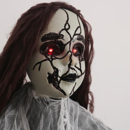 Halloween Ornament Scary Ghost Figure Operated Halloween with Sound Battery Bride Skeleton Decoration Creepy