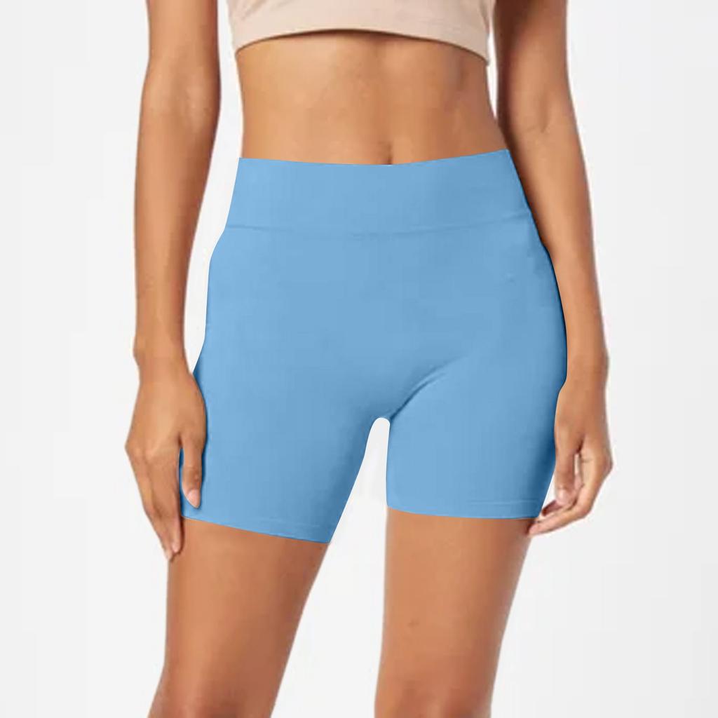 Women's Casual Peach Butt Yoga Shorts High Waist Pocket Sports Fitness Nude High Bounce Running Quick Dry Three-quarter Pants