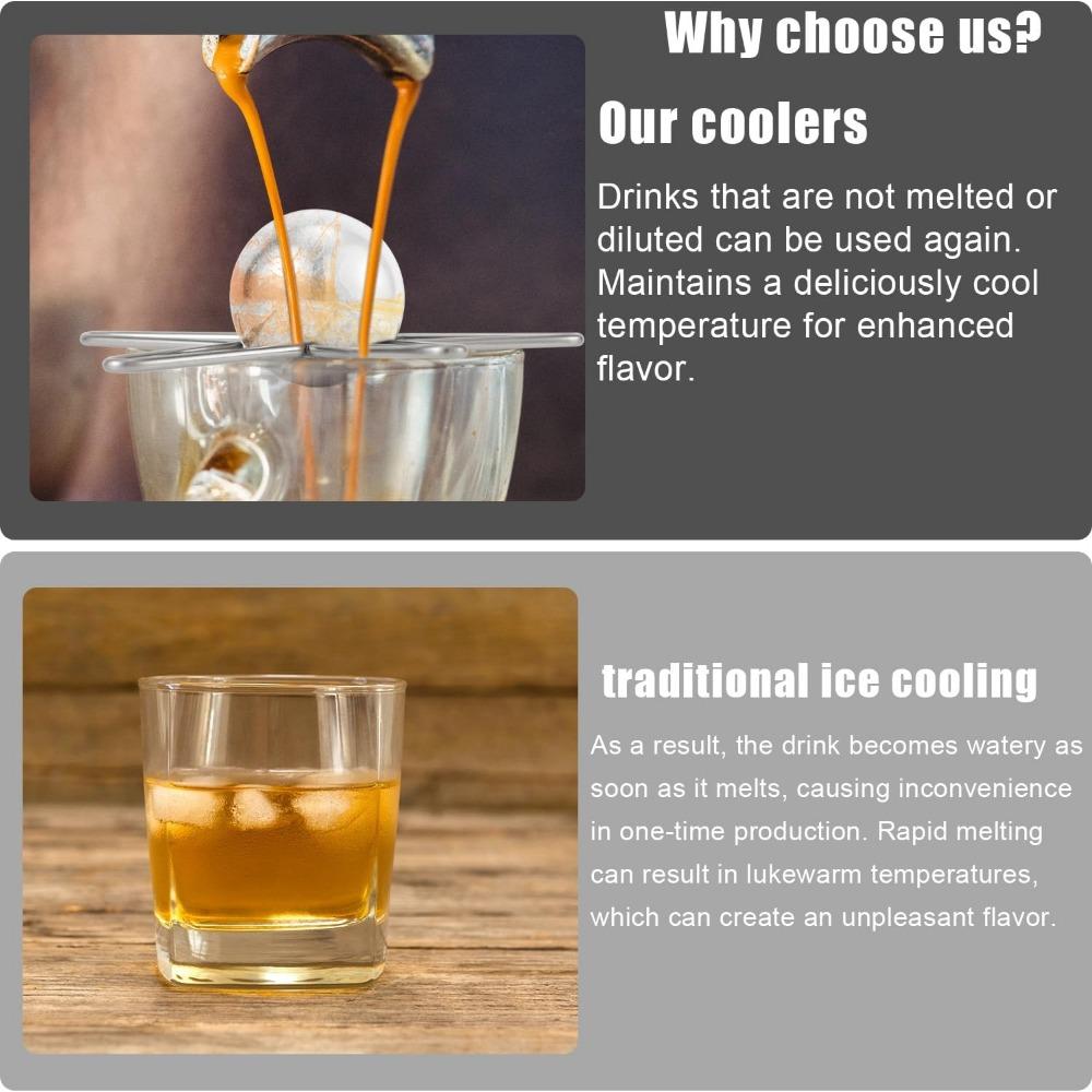 Инструмент для охлаждения кофе, 1,57-дюймовый шар из нержавеющей стали для охлаждения кофе, металлическая шайба, охлаждение можно использовать повторно