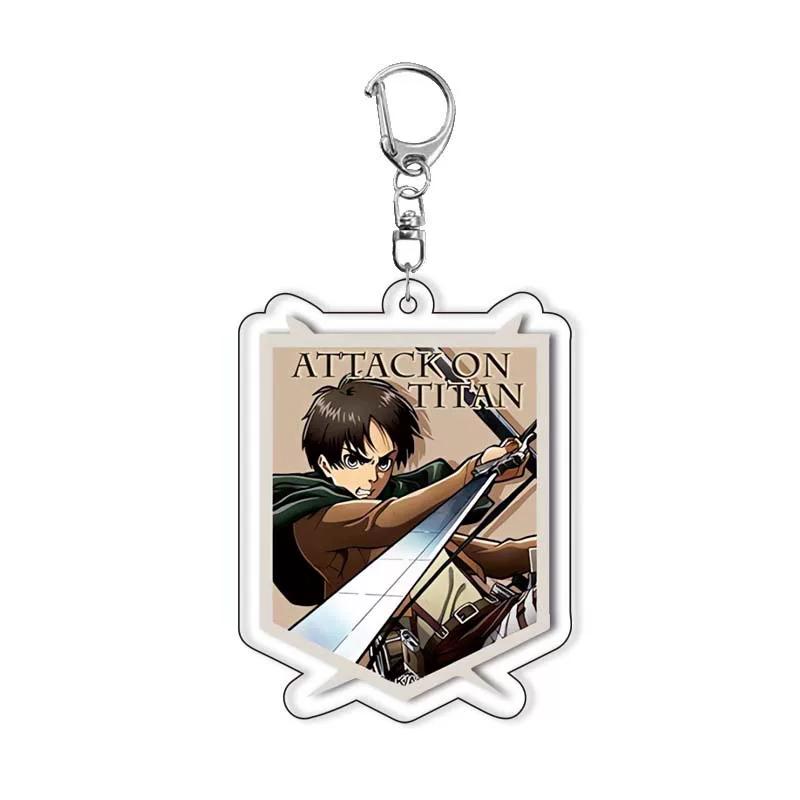 Attack on Titan Genshin Style Sandwich Acrylic Keychain, Cute Backpack Gift Pendant