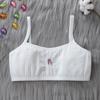 4 шт./лот, бюстгальтер для девочек-подростков, хлопковые бюстгальтеры для девочек с пряжкой сзади, дизайнерские тренировочные бюстгальтеры для девочек-подростков, дышащее детское нижнее белье для девочек