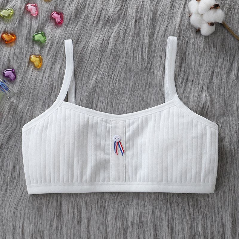 4 шт./лот, бюстгальтер для девочек-подростков, хлопковые бюстгальтеры для девочек с пряжкой сзади, дизайнерские тренировочные бюстгальтеры для девочек-подростков, дышащее детское нижнее белье для девочек